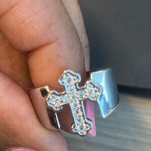 Silver Cross Ring